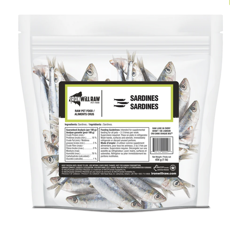 Load image into Gallery viewer, Iron Will Raw Frozen Sardines 1lb