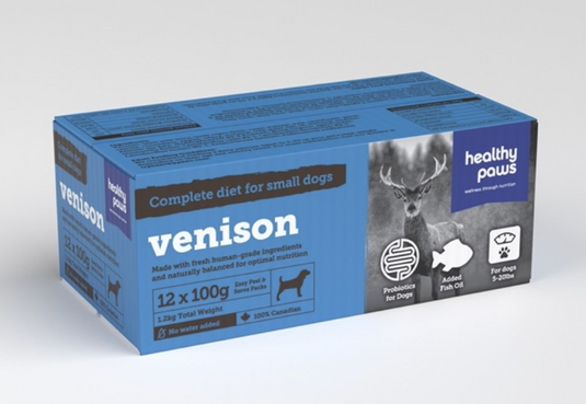 Healthy Paws Complete Dinner Venison 12 x 100g