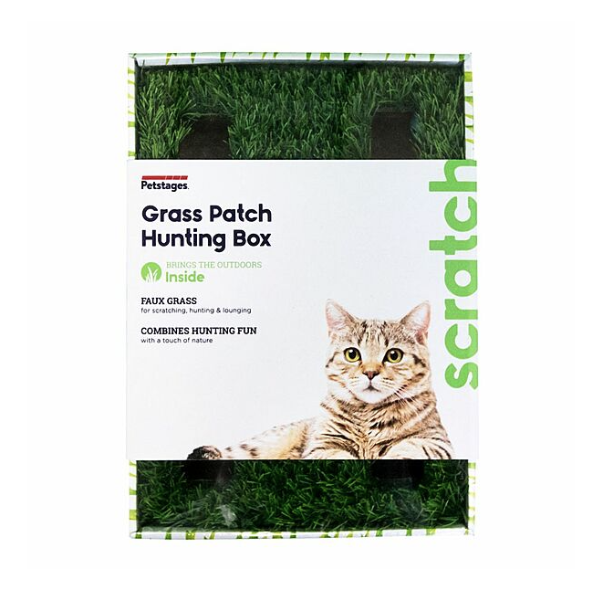 Load image into Gallery viewer, Petstages Cat Grass Patch Hunting Box