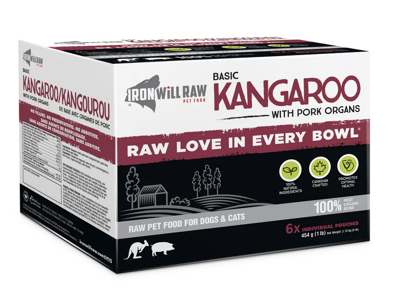 Load image into Gallery viewer, Iron Will Raw Basic Kangaroo 6lb - Discover Dogs