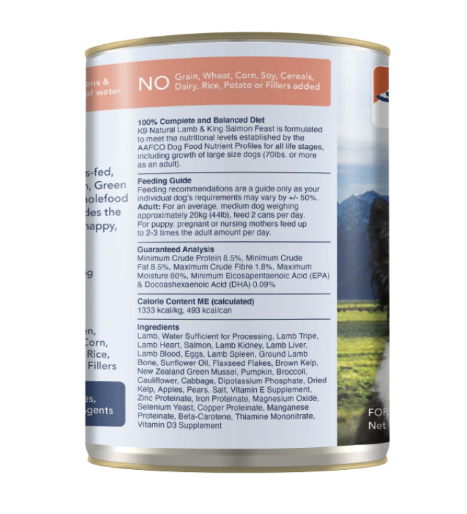 Load image into Gallery viewer, K9 Natural Lamb & King Salmon Can 370g