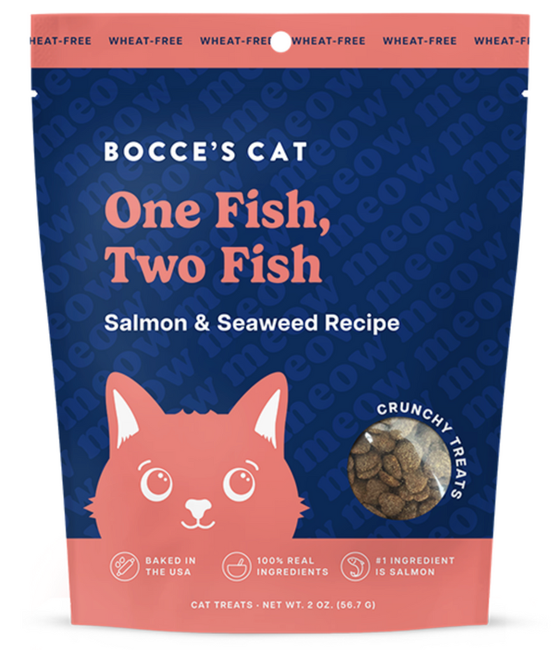 Load image into Gallery viewer, Bocce's Bakery Cat Crunchy One Fish Two Fish 2 oz