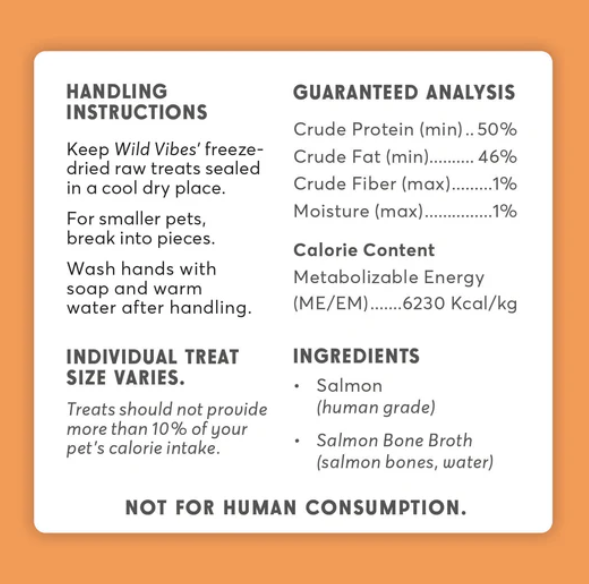 Load image into Gallery viewer, Wild Vibes Salmon Belly and Bone Broth Treats 75g