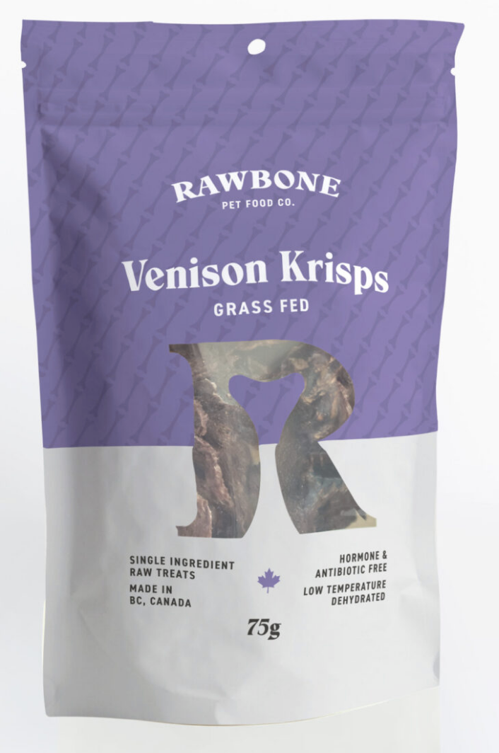Load image into Gallery viewer, Rawbone Pet Food Co Venison Krisps 75g