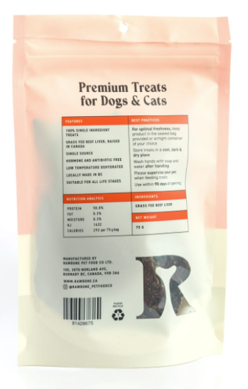 Load image into Gallery viewer, Rawbone Pet Food Co Beef Liver Krisps 100g