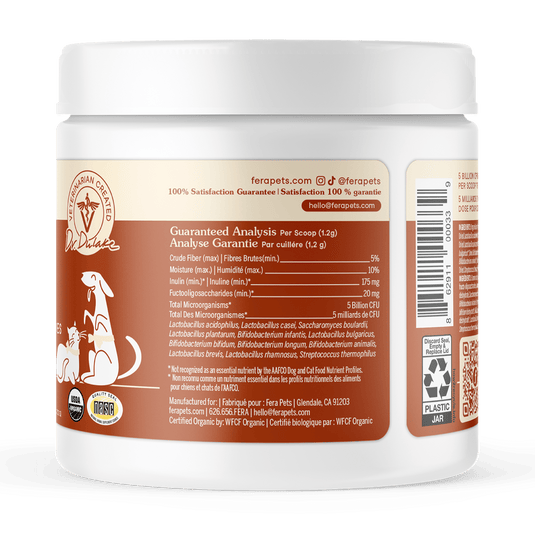 Fera Pet Organics Probiotics with Prebiotics for Dogs & Cats