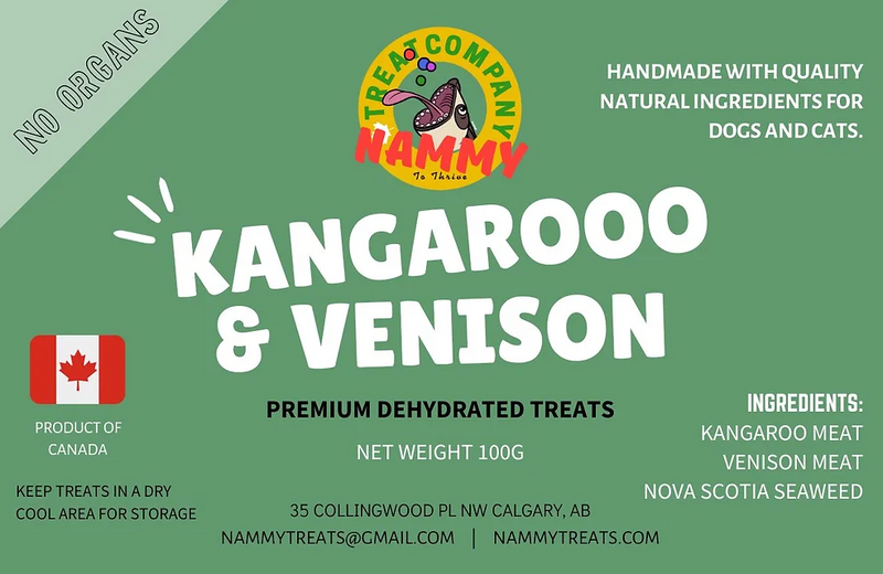Load image into Gallery viewer, Nammy Treats Kangaroo & Venison 100g