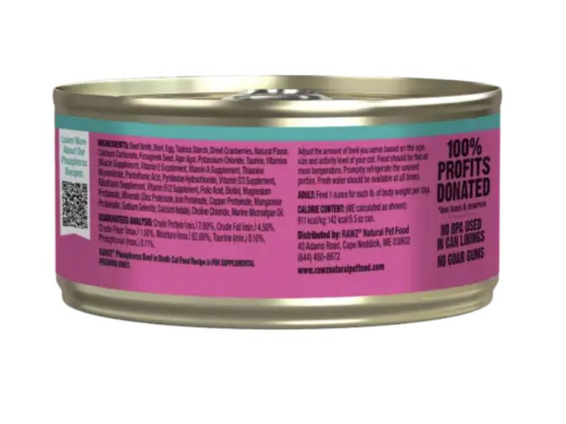 Load image into Gallery viewer, Rawz Cat Can Low Phosphorus Beef Pate 155g
