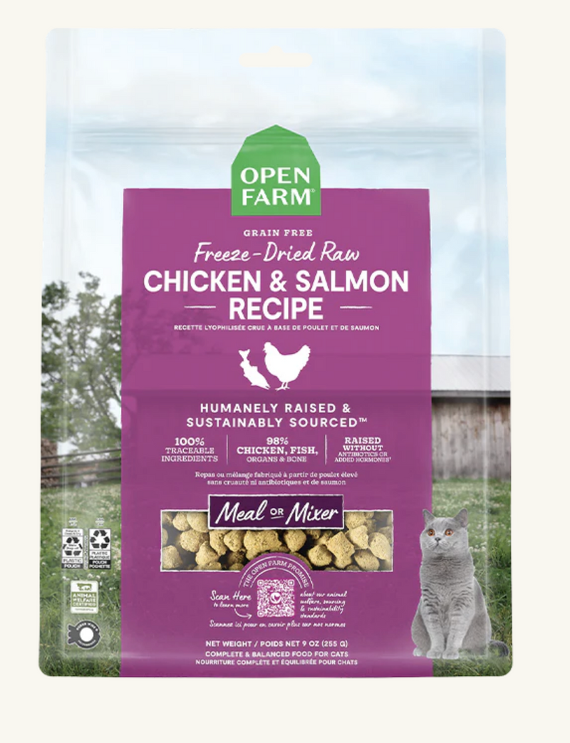 Load image into Gallery viewer, Open Farm Cat Freeze Dried Chicken & Salmon