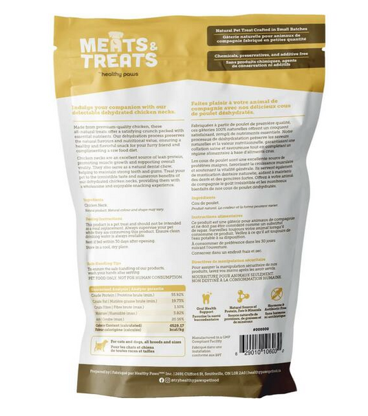 Healthy Paws Dehydrated Chicken Necks 125g