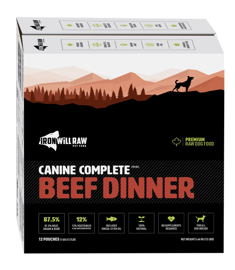 Load image into Gallery viewer, Iron Will Raw Canine Complete Beef Dinner