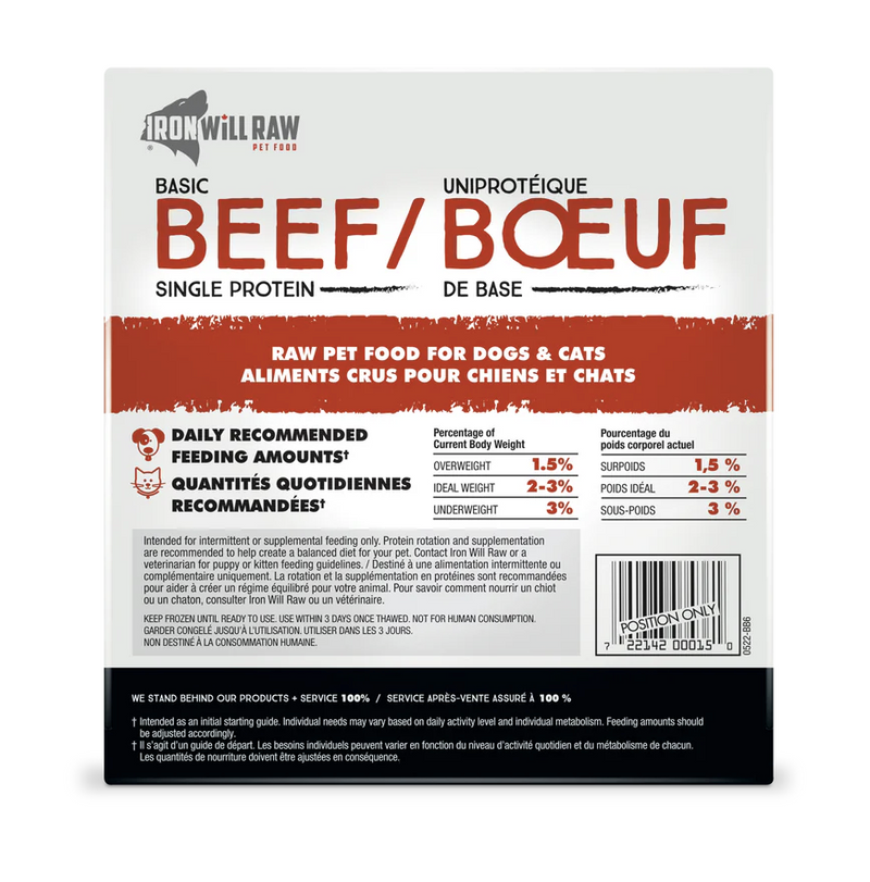 Load image into Gallery viewer, Iron Will Raw Basic Beef 6lb