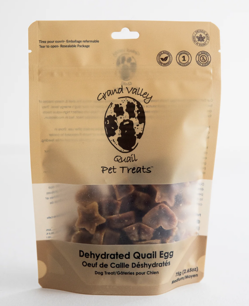 Load image into Gallery viewer, Grand Valley Dehydrated Quail Egg Treats 75g - Discover Dogs