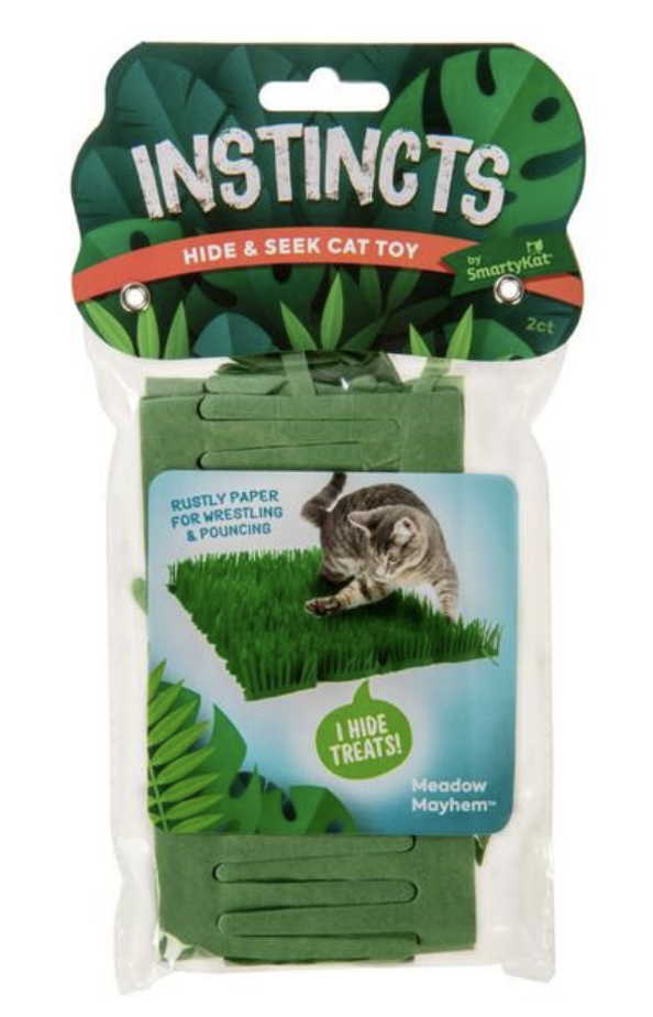 Load image into Gallery viewer, Instincts Paper Grass Hide & Seek Cat Mat 2PK