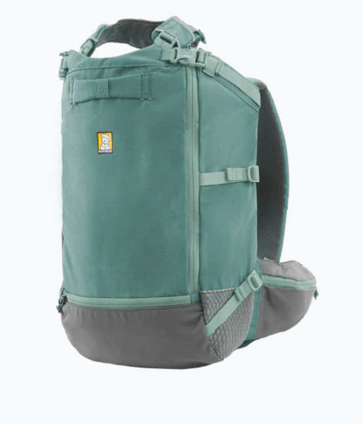 Load image into Gallery viewer, Ruffwear Hitch Hiker Dog Backpack Carrier River Rock Green