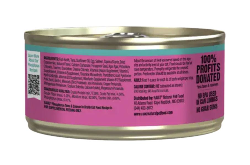 Load image into Gallery viewer, Rawz Cat Can Low Phosphorus Tuna & Salmon Pate 155g