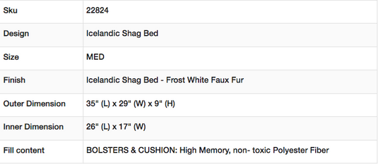 Bowsers Icelandic Shag Bed