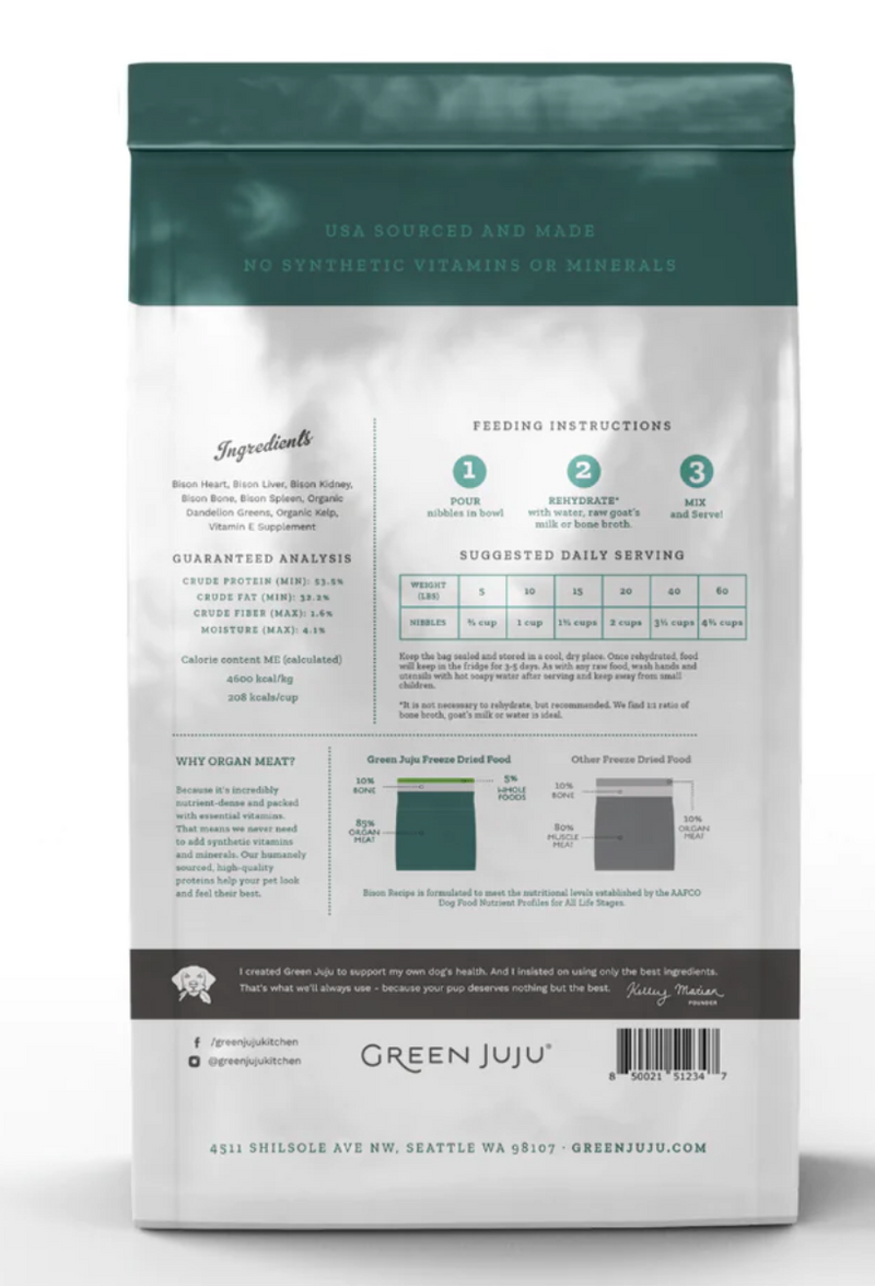 Load image into Gallery viewer, Green Juju Bison Freeze Dried 14oz
