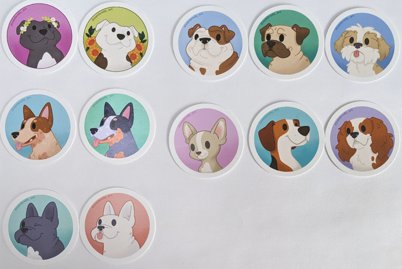 Load image into Gallery viewer, Dog Stickers By Sam