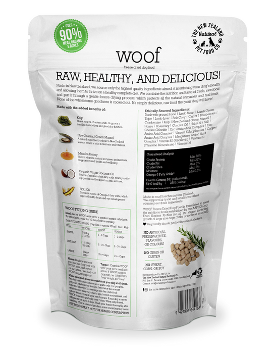 NZ Natural Woof Freeze-dried Duck