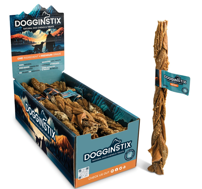 Load image into Gallery viewer, Dogginstix Braided Beef Tripe 12"