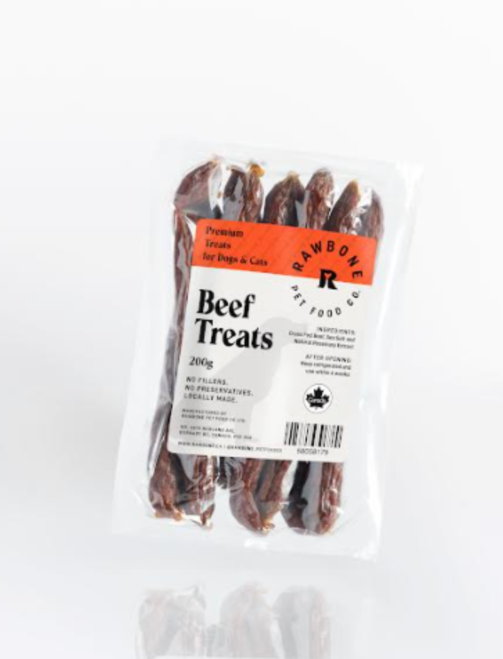 Load image into Gallery viewer, Rawbone Pet Food Co Grass-Fed Beef Sausages 200g