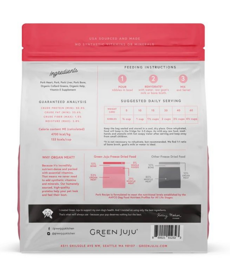 Load image into Gallery viewer, Green Juju Pork Freeze Dried 14oz