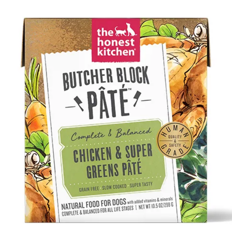 Load image into Gallery viewer, Honest Kitchen Butcher Block Pate for Dogs Chicken & Super Greens 10.5oz