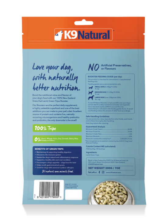 K9 Natural Lamb Tripe Booster - Discover Dogs