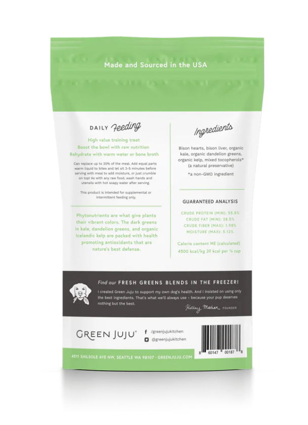 Load image into Gallery viewer, Green Juju Bison Freeze-dried Whole Food Bites - Discover Dogs