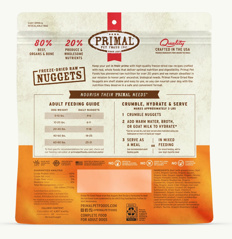 Load image into Gallery viewer, Primal Freeze-Dried Dog Beef - Discover Dogs