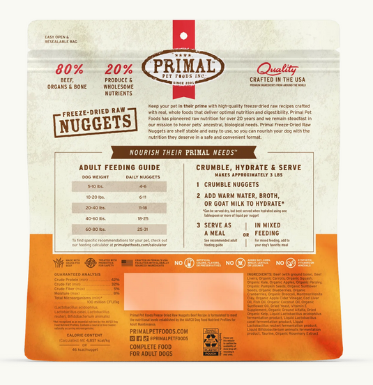 Primal Freeze-Dried Dog Beef - Discover Dogs