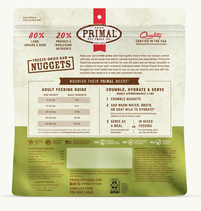 Load image into Gallery viewer, Primal Freeze-Dried Dog Lamb