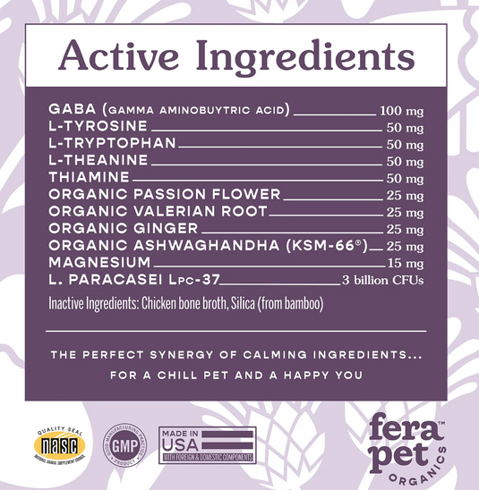 Fera Pet Organics Calming Support for Dogs & Cats