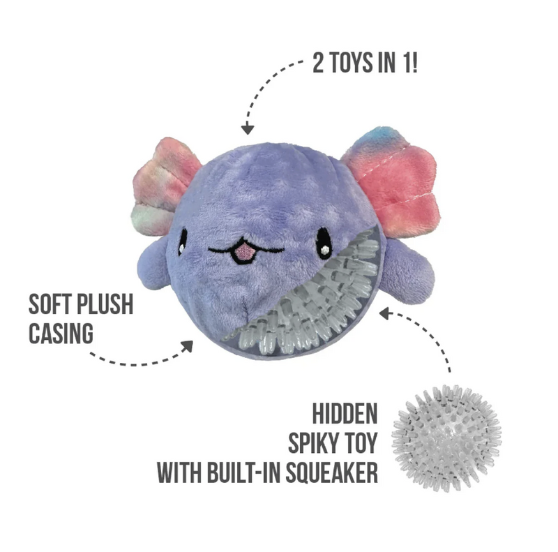 Load image into Gallery viewer, Foufou Axolotl Plush with Spiker