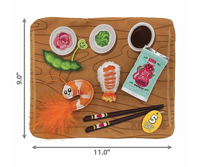 Load image into Gallery viewer, Kong Pull-A-Partz Sushi Cat Toy