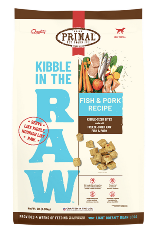 Primal Dog Kibble in the Raw Fish & Pork