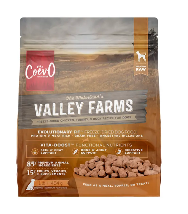 Load image into Gallery viewer, Coevo Dog Freeze-Dried Raw Valley Farms 454g