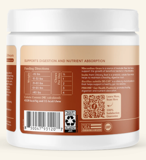 Fera Pet Organics Probiotic Soft Chews for Dogs 90ct