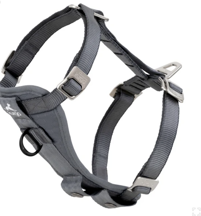 Load image into Gallery viewer, Kurgo Enhanced Strength Tru-Fit Dog Car Harness Charcoal