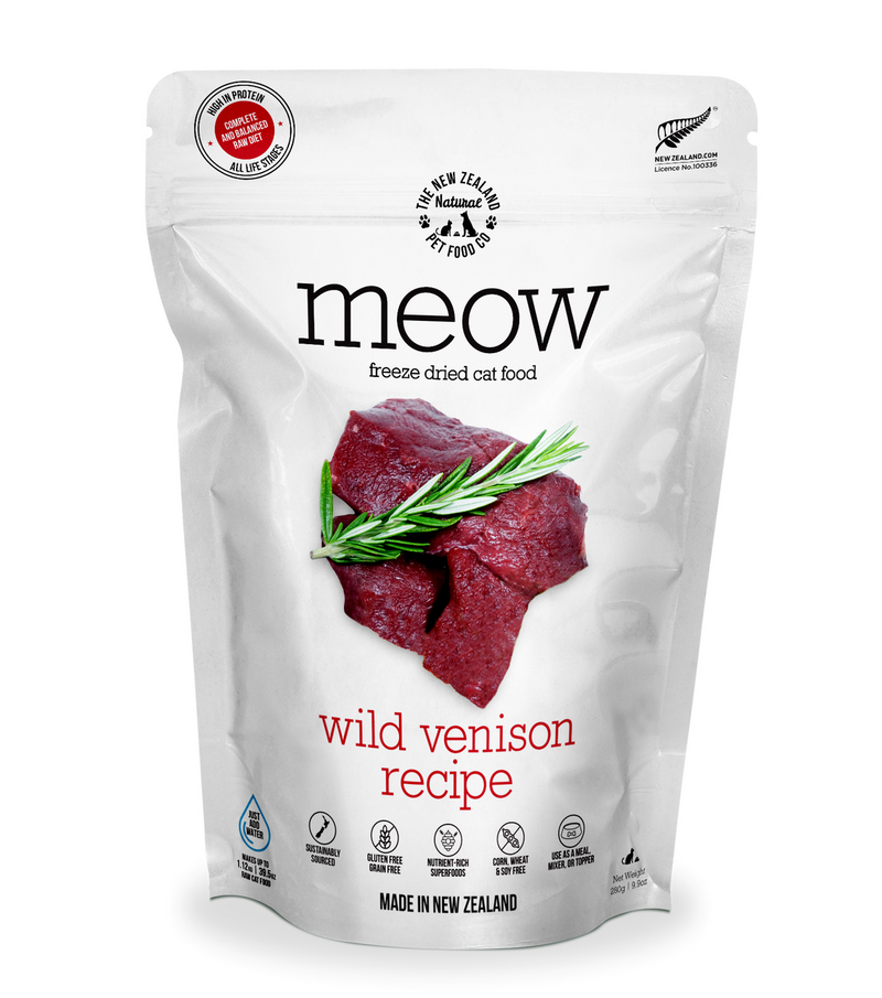 Load image into Gallery viewer, NZ Natural Meow Freeze-Dried Venison 280g