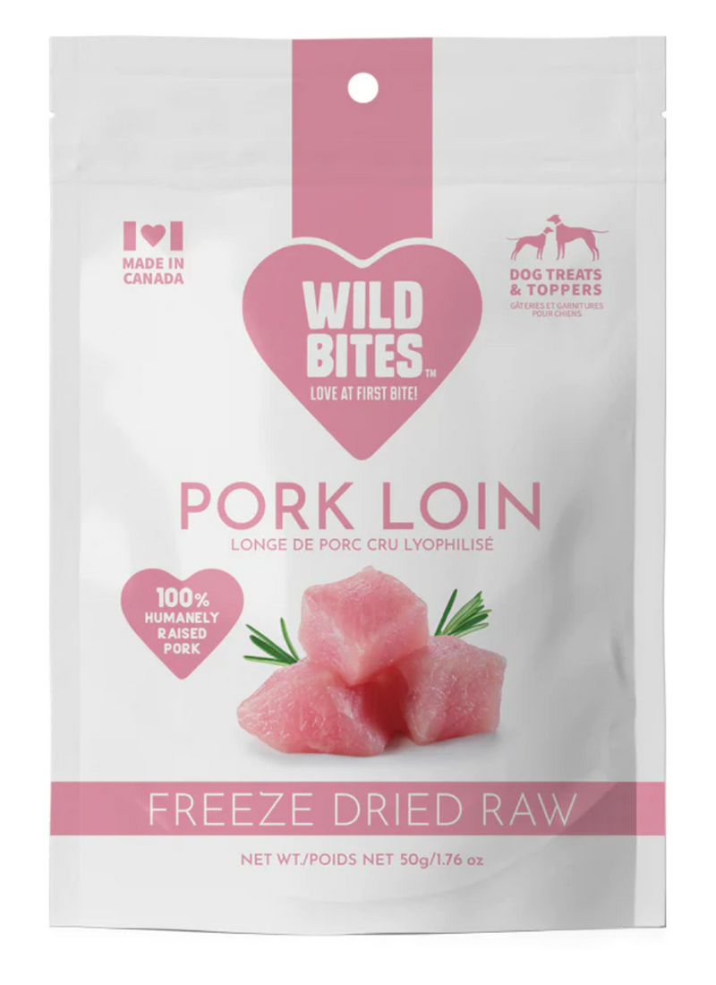 Load image into Gallery viewer, Wild Bites Freeze Dried Pork Loins 50g