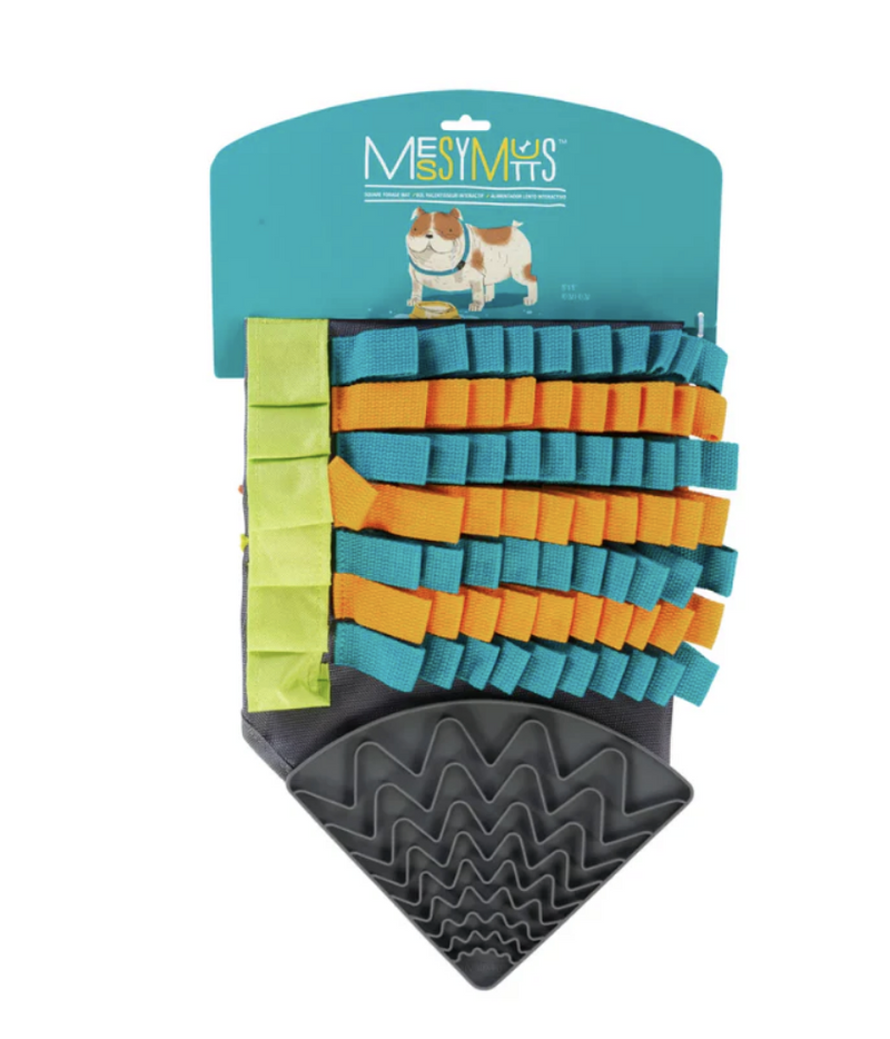 Load image into Gallery viewer, Messy Mutts Square Forage Mat with Suction & Lick Mat 16''