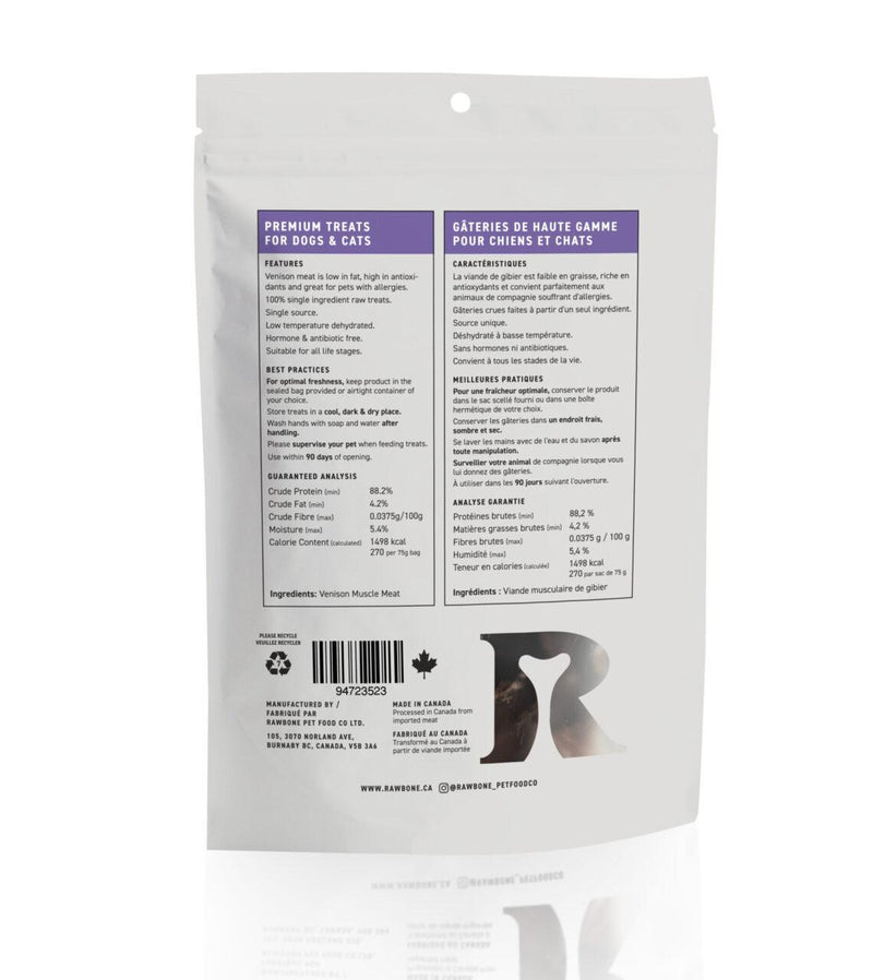 Load image into Gallery viewer, Rawbone Pet Food Co Venison Krisps 65g