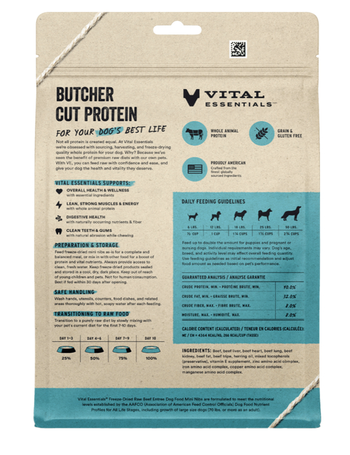 Load image into Gallery viewer, Vital Essentials Freeze Dried Beef Entree Mini Nibs 14 oz