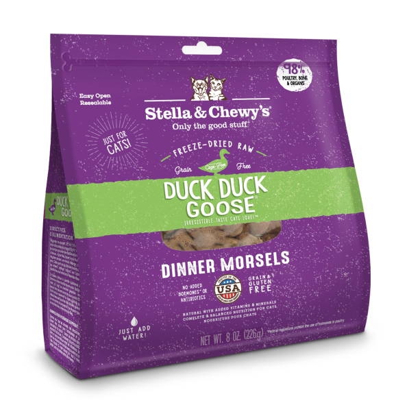 Load image into Gallery viewer, Stella & Chewy's Cat Freeze-Dried Duck Duck Goose Morsels 8 oz