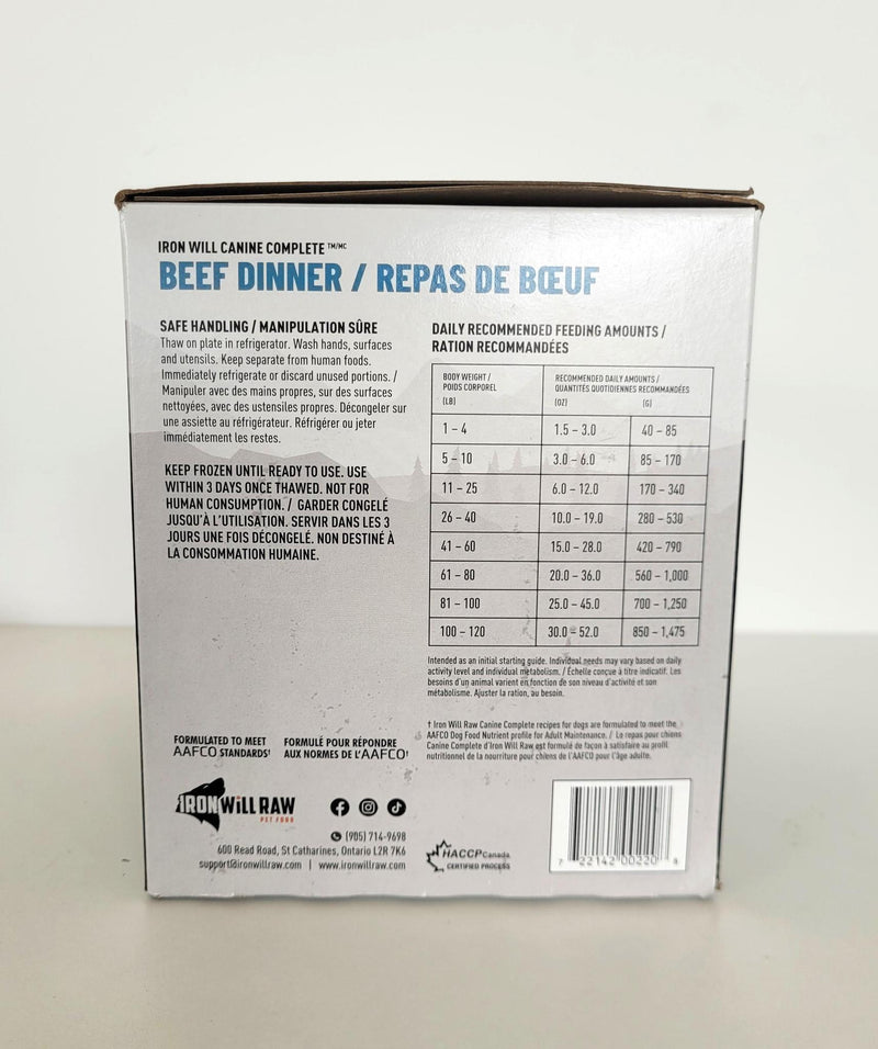 Load image into Gallery viewer, Iron Will Raw Complete Beef Single Protein 6lb