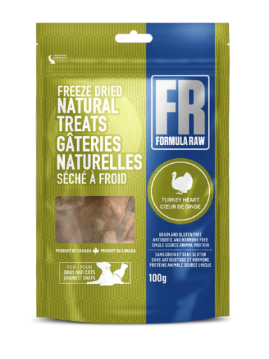 Formula Raw Freeze Dried Turkey Heart Treats 100g