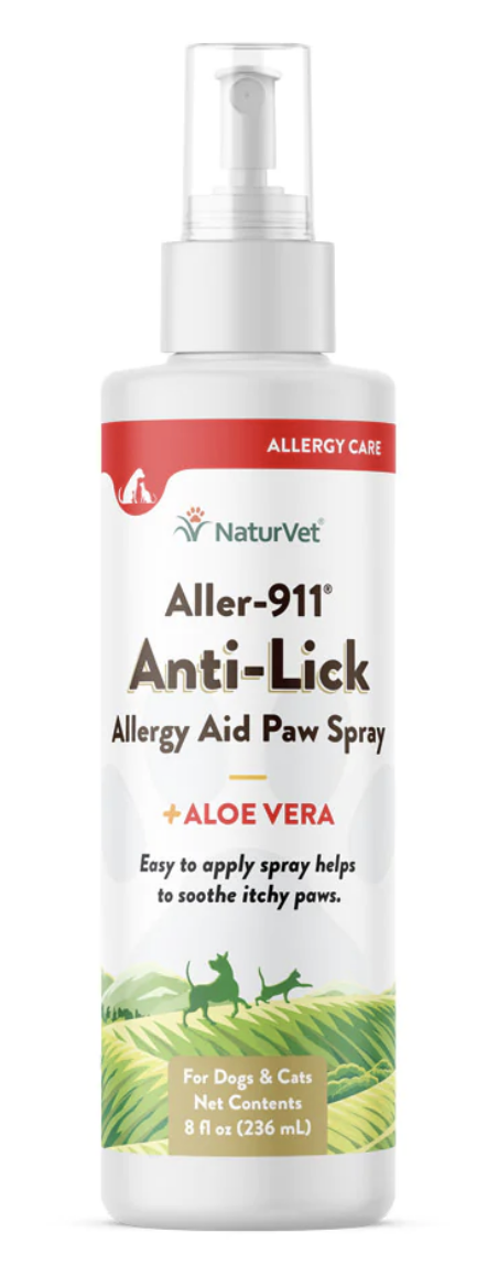 NaturVet Aller-911 Anti-Lick Paw Spray 8oz