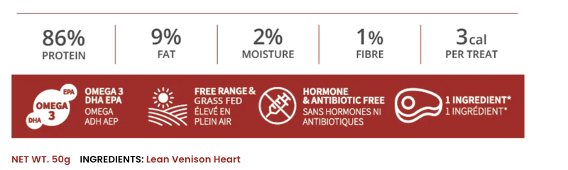 Load image into Gallery viewer, Wild Bites Freeze-dried Venison Heart 50g